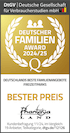 Ausgezeichnet mit dem Deutschen Familien-Award in der Kategorie "Bester Preis".